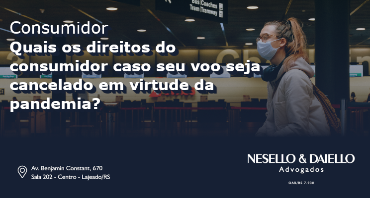 Quais os direitos do consumidor caso seu voo seja cancelado em virtude da pandemia?