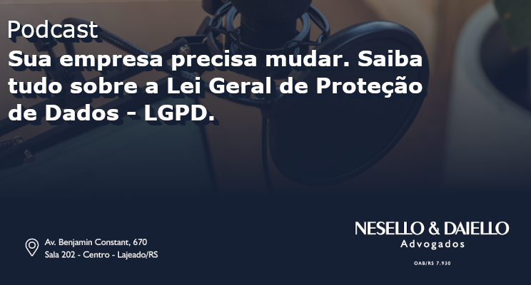 PODCAST – Sua empresa precisa mudar. Conheça tudo sobre a LGPD.